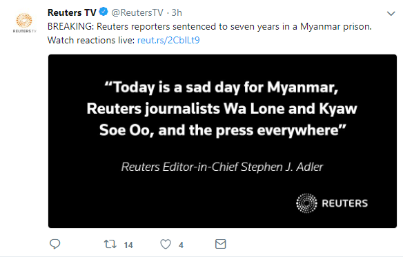 Reuters tweet